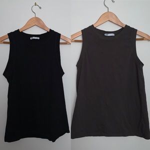 Lot of 2 Zara Cotton Tank Tops